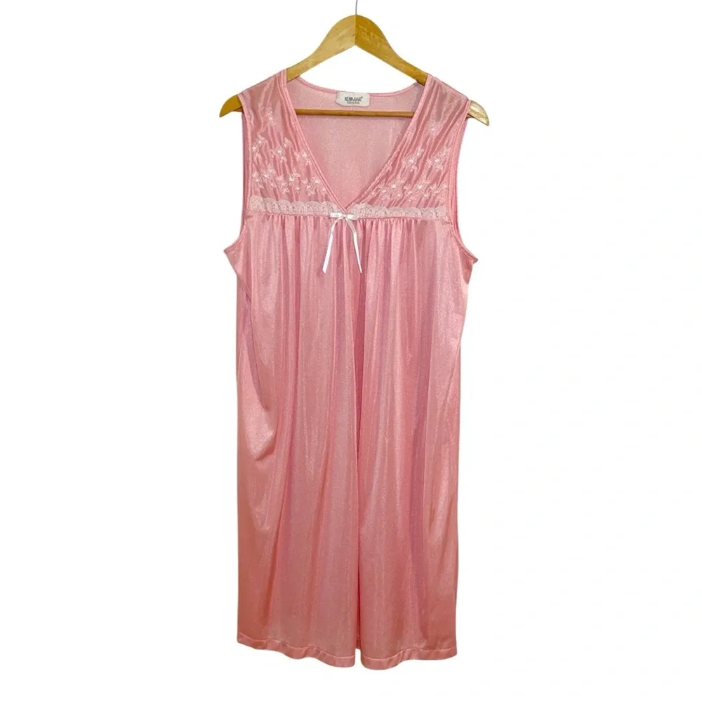 Komar Blush Pink Lace Chemise - Picture 1 of 5